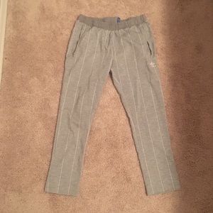 Adidas Grey Striped Joggers